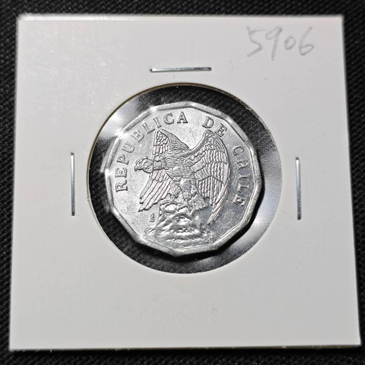 KK钱币收藏小铺  第359场  2月预留时间 周末发货  1979智利10分