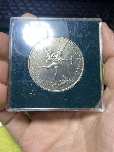 2025年第一百一十七场(总第一百四十三场）外国好品散币(免佣金) 少见品种–英属根西岛🇬🇬1972年25便士(伊丽莎白二世和菲利普亲王25周年银婚纪念币)
