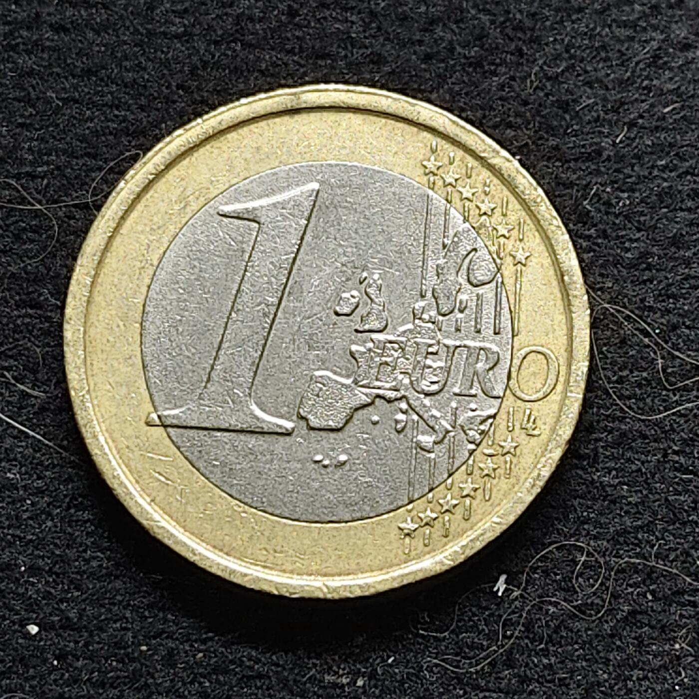 【全场包邮】纯粹捡漏拍472场（免费代拍第9场） 意大利2002年维特鲁威人1欧元双色币