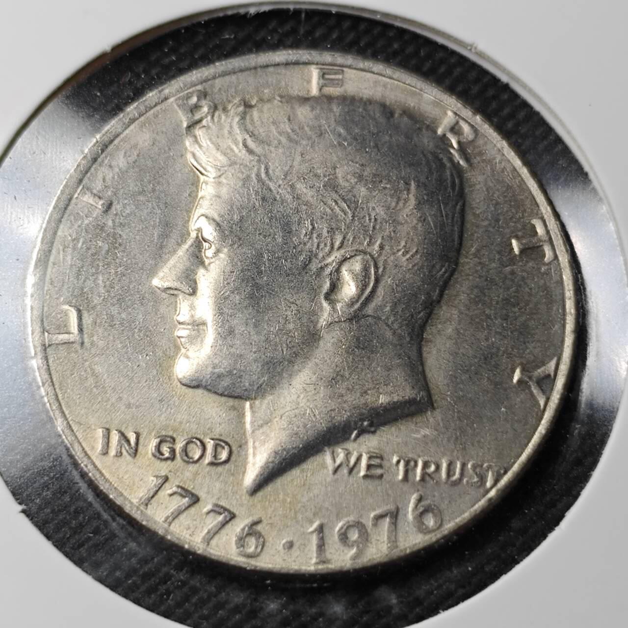 KK钱币收藏小铺  第358场  2月预留时间 周末发货  1976美国50分纪念币