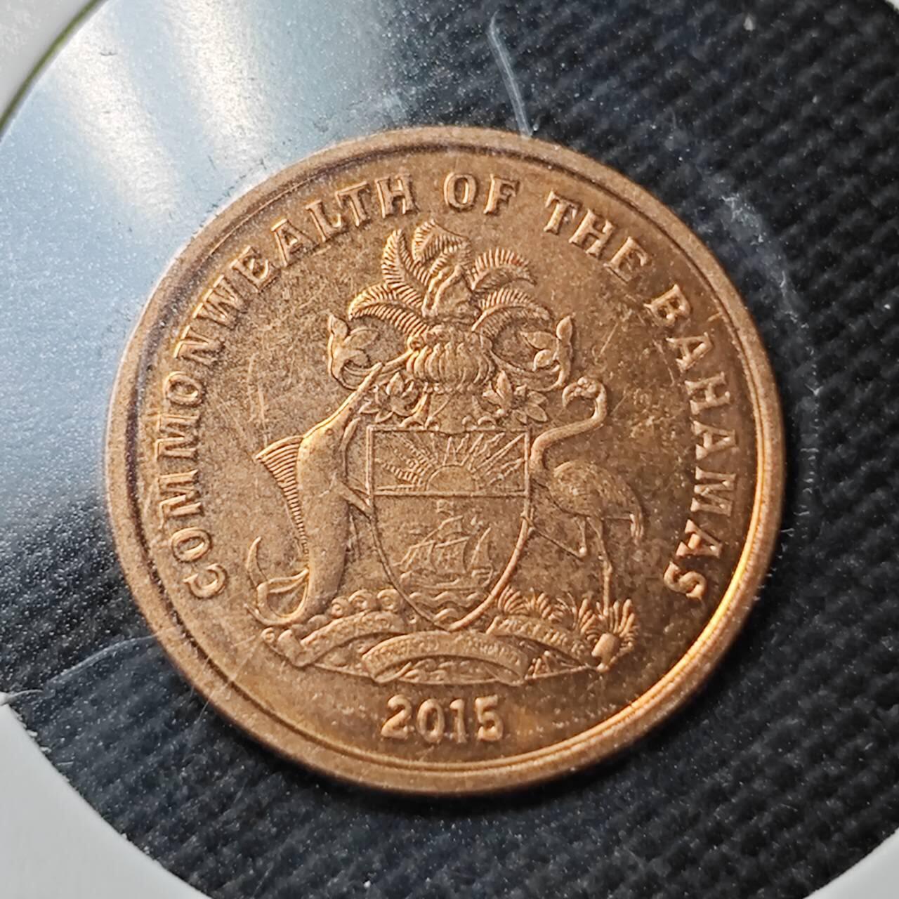 KK钱币收藏小铺  第358场  2月预留时间 周末发货  2015巴哈马1分