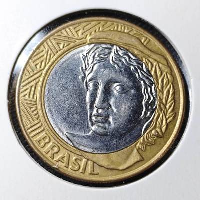 KK钱币收藏小铺  第358场  2月预留时间 周末发货 -  2005巴西1瑞尔双色币