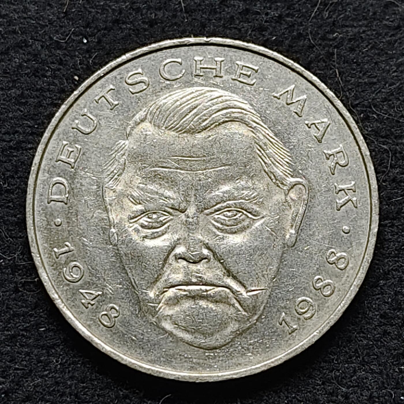 【全场包邮】纯粹捡漏拍472场（免费代拍第9场） 德国联邦德国1990年路德维希·埃哈德2马克