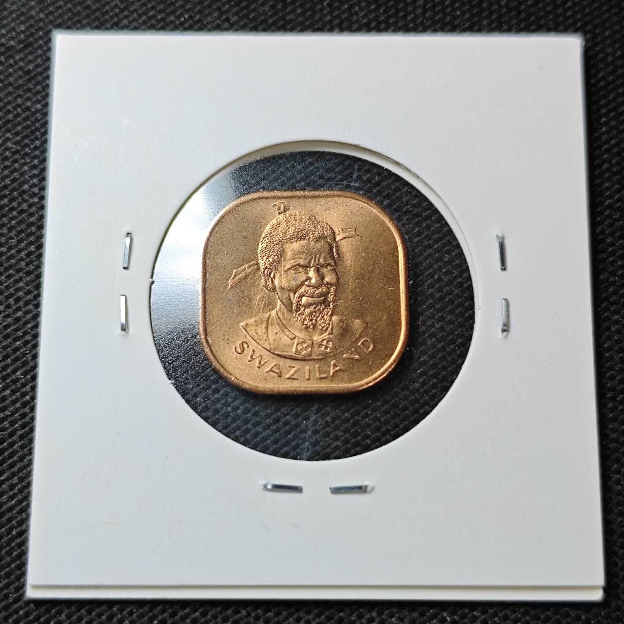 KK钱币收藏小铺  第358场  2月预留时间 周末发货  斯威士兰2分铜币 好品