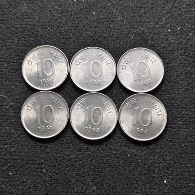 【全场包邮】纯粹捡漏拍472场（免费代拍第9场） - 印度1988年10派沙原光好品6枚一组