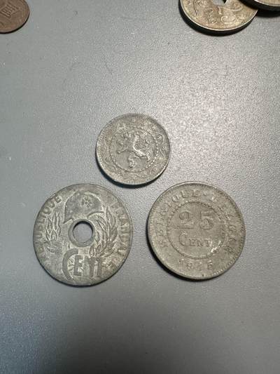 蒂克钱币-第45场 外国硬币散币 - 外国 锌币 三枚