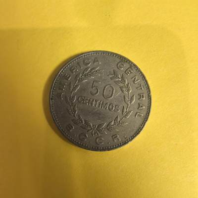 泡泡币外币第十五场可代拍15038385335微信 - 1972年哥斯达黎加50分。