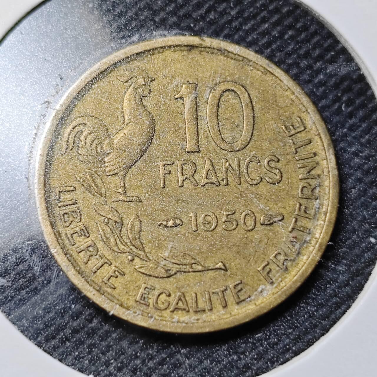 KK钱币收藏小铺  第358场  2月预留时间 周末发货  法国10法郎铜币