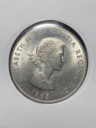 2025年第一百一十七场(总第一百四十三场）外国好品散币(免佣金) 邮币封–英国🇬🇧1965年25便士(二战胜利50周年纪念封，内附1965年25便士丘吉尔逝世纪念币)