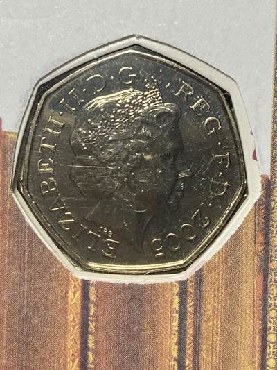 2025年第一百一十七场(总第一百四十三场）外国好品散币(免佣金) 邮币封–英国🇬🇧2005年50便士(2005年塞缪尔·约翰逊字典发布250周年纪念封)