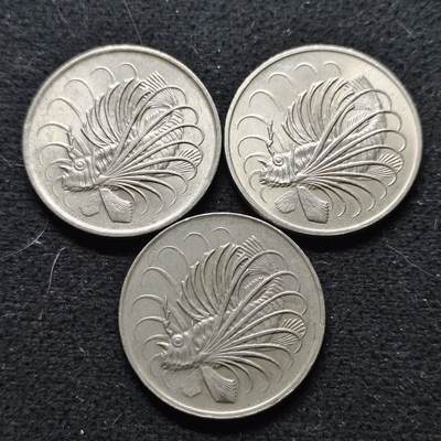 【全场包邮】纯粹捡漏拍472场（免费代拍第9场） - 新加坡各年份50分狮子鱼3枚一组