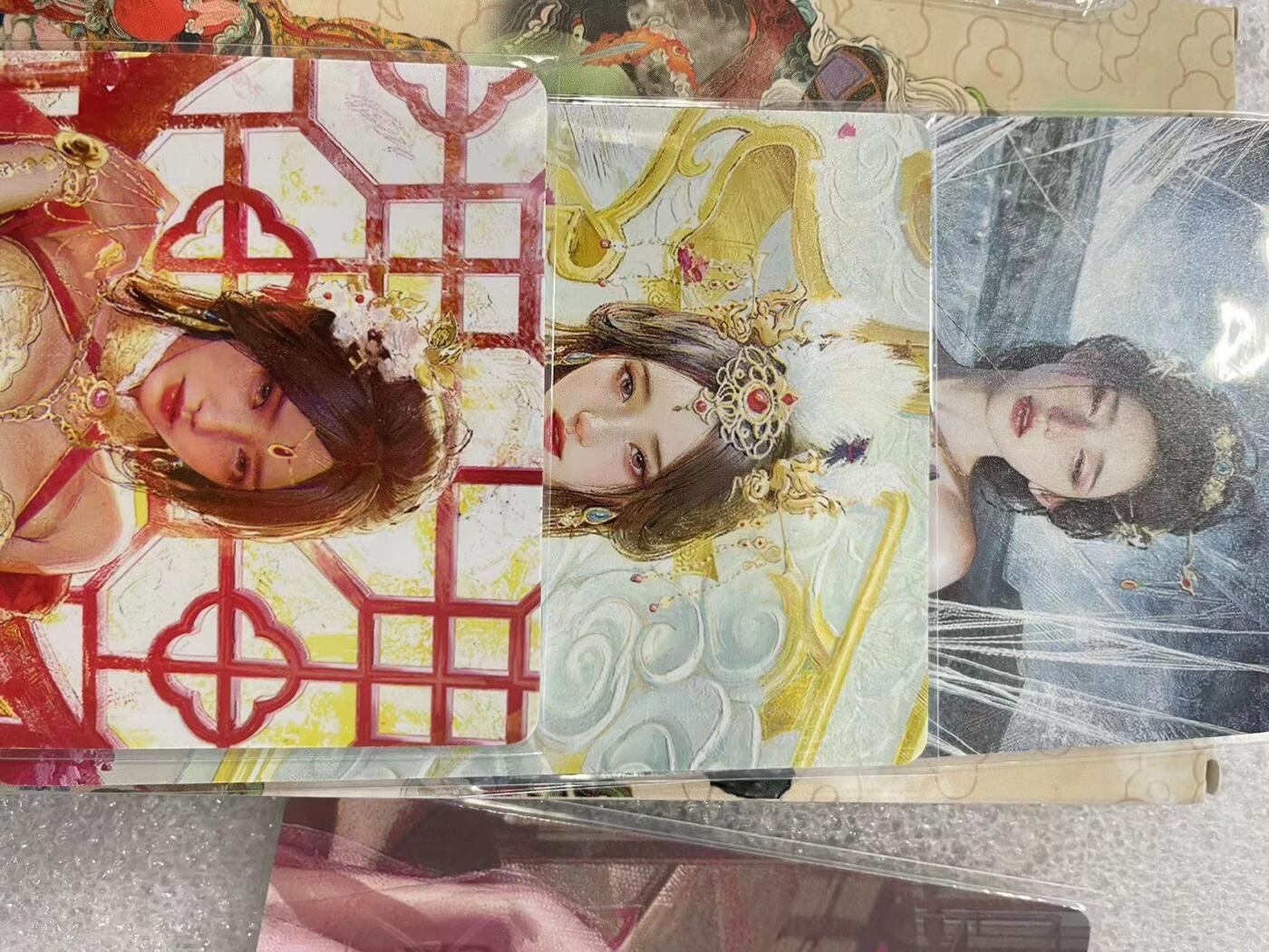 寸草不生拍卖会 第十二期 近景大头卡蜘蛛精、宣华夫人、武媚娘三张；