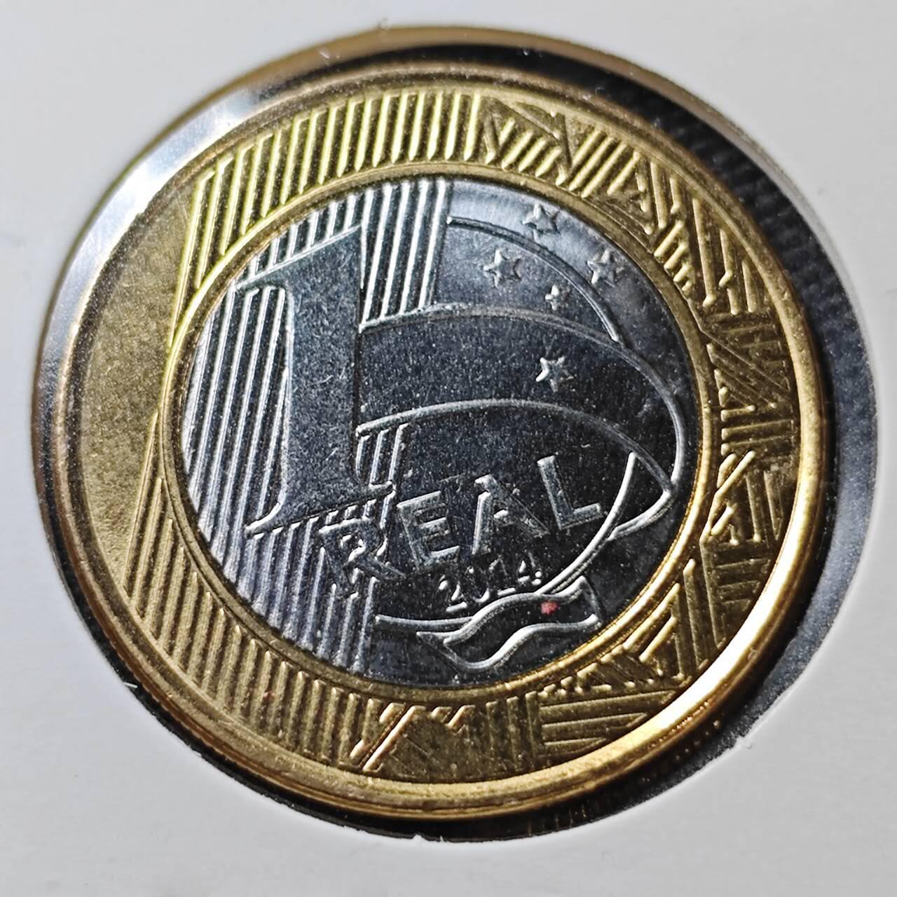 KK钱币收藏小铺  第358场  2月预留时间 周末发货  2016巴西1瑞尔双色币纪念币