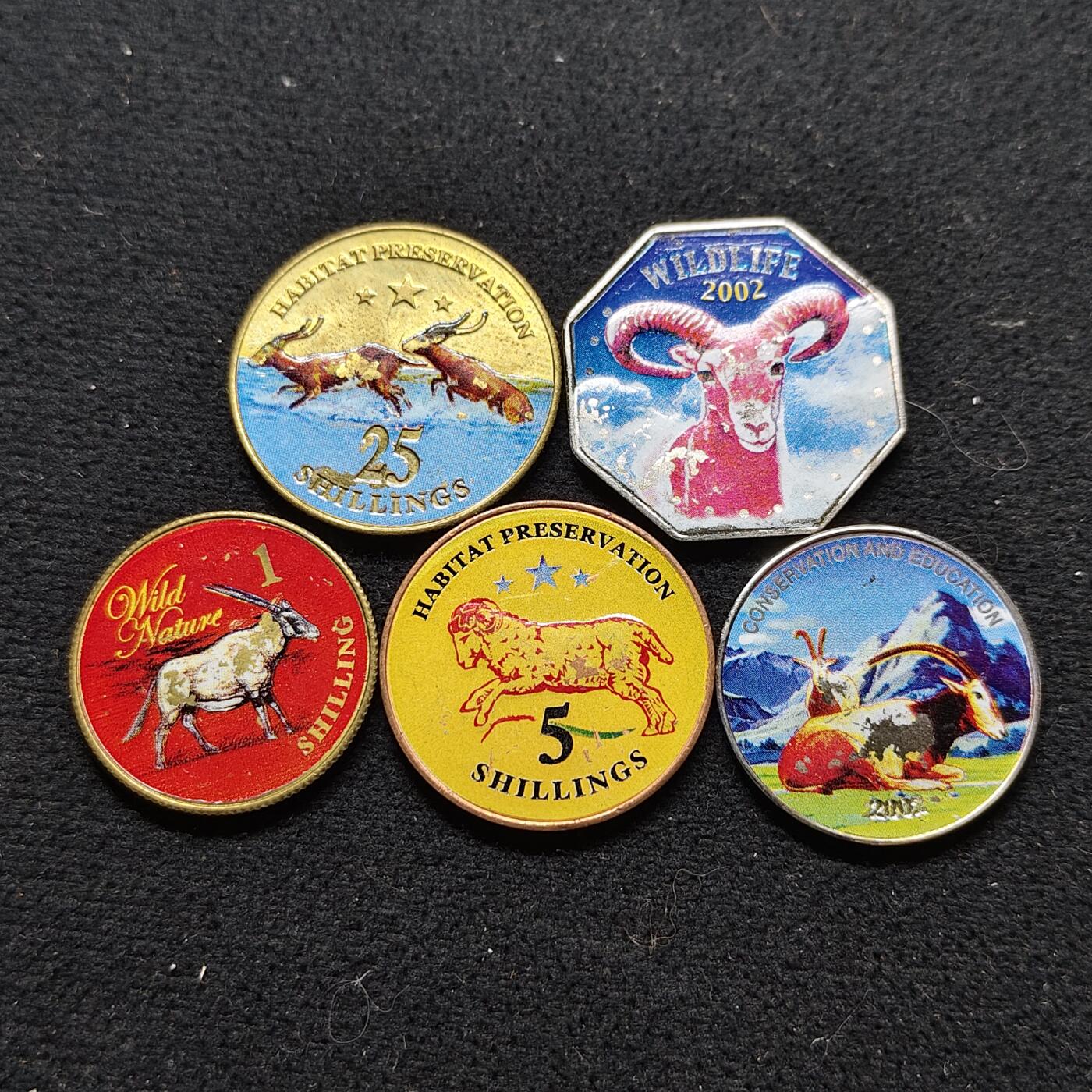 【全场包邮】纯粹捡漏拍472场（免费代拍第9场） 索马里2002年羚羊栖息地保护彩色套币