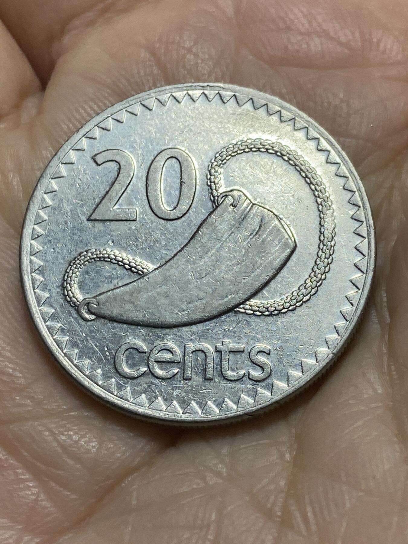 2025年第一百一十七场(总第一百四十三场）外国好品散币(免佣金) 斐济🇫🇯1992年20分(伊丽莎白二世中年高冠)