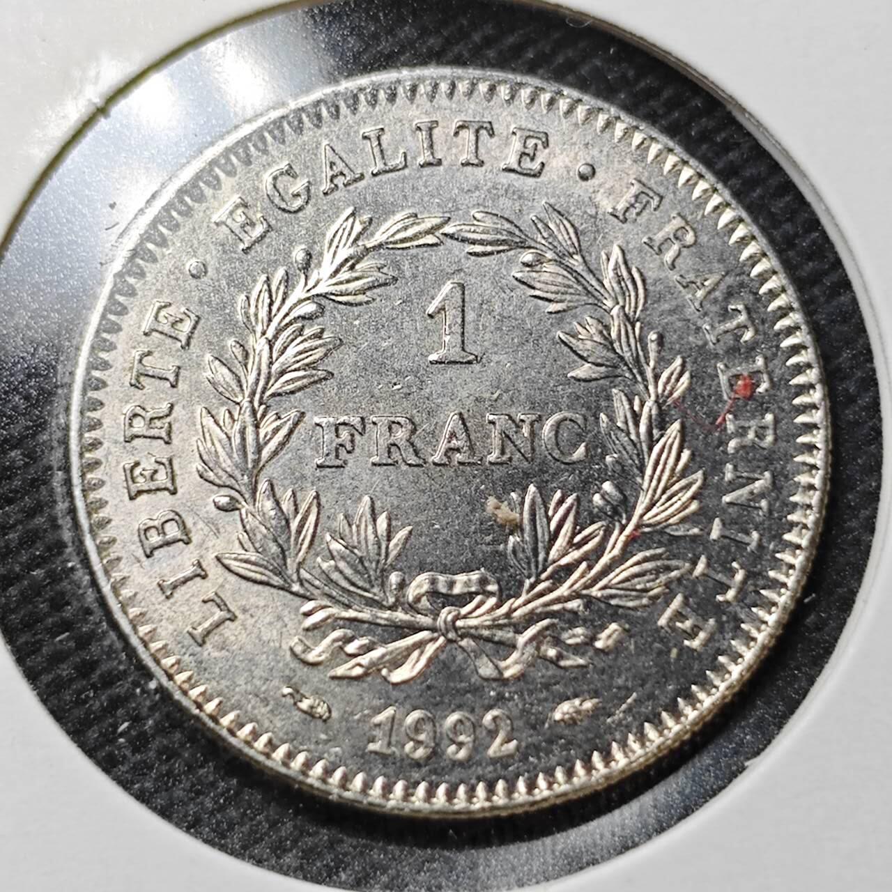 KK钱币收藏小铺  第358场  2月预留时间 周末发货  法国1法郎纪念币