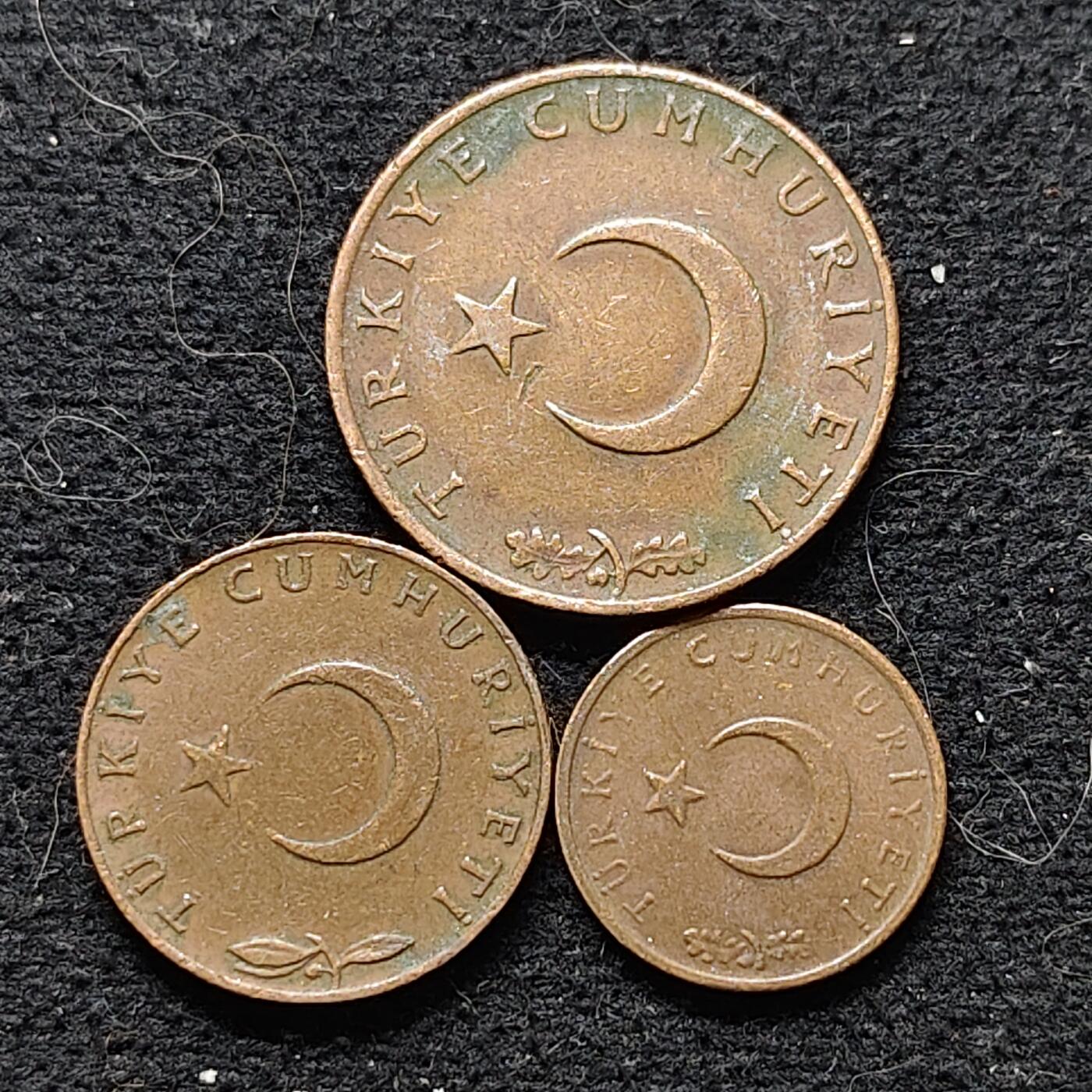 【全场包邮】纯粹捡漏拍472场（免费代拍第9场） 土耳其1970-1971年3枚铜币套币