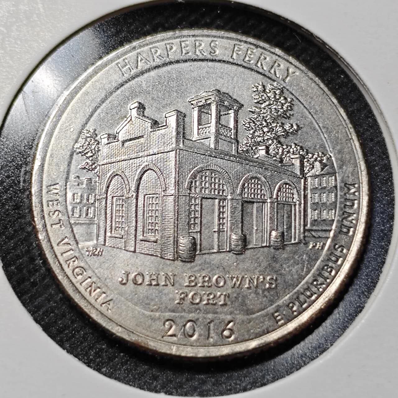 KK钱币收藏小铺  第359场  2月预留时间 周末发货 2016美国25美分 纪念币