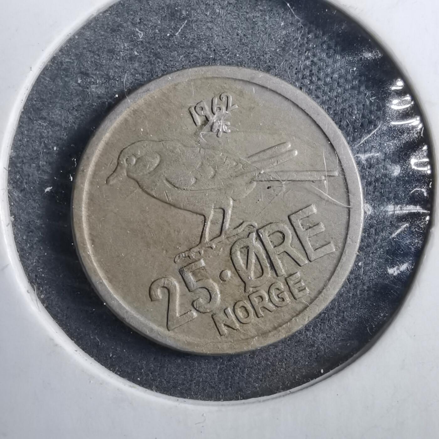 沼泽如烟--第882场 挪威1962年25欧尔
