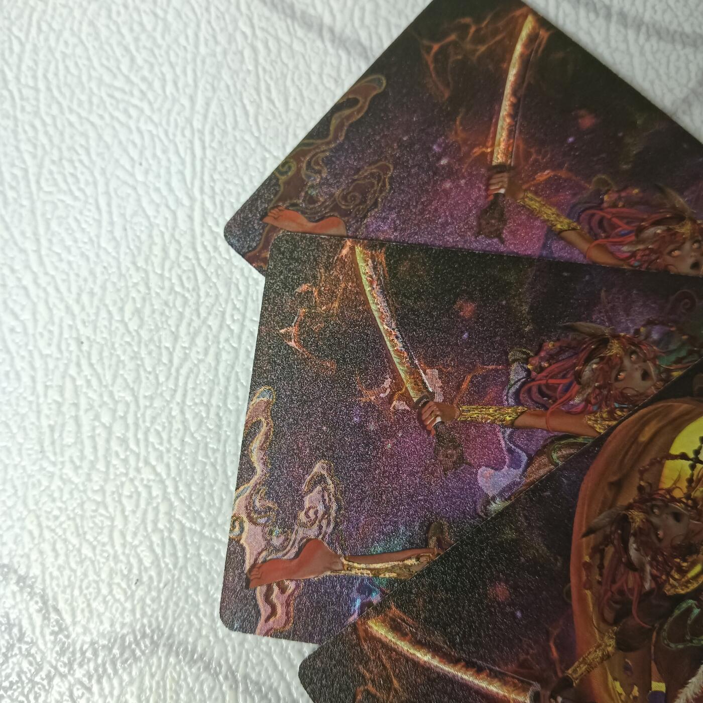 花开卡拍第44期（10月26号周日截拍，品控勿拍!!!拍品不寄存，运费5元，自制卡难免瑕疵，可能存在轻微撞角爆边等出厂瑕疵，品控介意勿拍！） 燎原幻西游 黄袍怪错版 粗闪三渐变，卡背名字错误