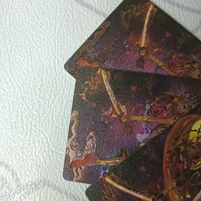 花开卡拍第44期（10月26号周日截拍，品控勿拍!!!拍品不寄存，运费5元，自制卡难免瑕疵，可能存在轻微撞角爆边等出厂瑕疵，品控介意勿拍！） - 燎原幻西游 黄袍怪错版 粗闪三渐变，卡背名字错误