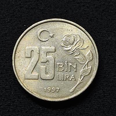 【全场包邮】纯粹捡漏拍472场（免费代拍第9场） - 土耳其1997年玫瑰花25000里拉