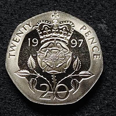 【全场包邮】纯粹捡漏拍472场（免费代拍第9场） - 英国1997年20便士精制币