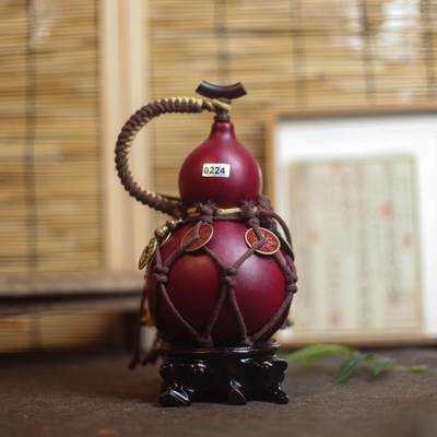 听雨轩（十九）天然大漆酒葫芦专场（一图一物） - 精品非遗工艺天然大漆酒葫芦0224 600ml