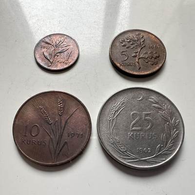 🌹外币初藏🌹🐯2025年第120场  每周二四六晚8️⃣点 接代拍 - 土耳其小面值四枚一组b