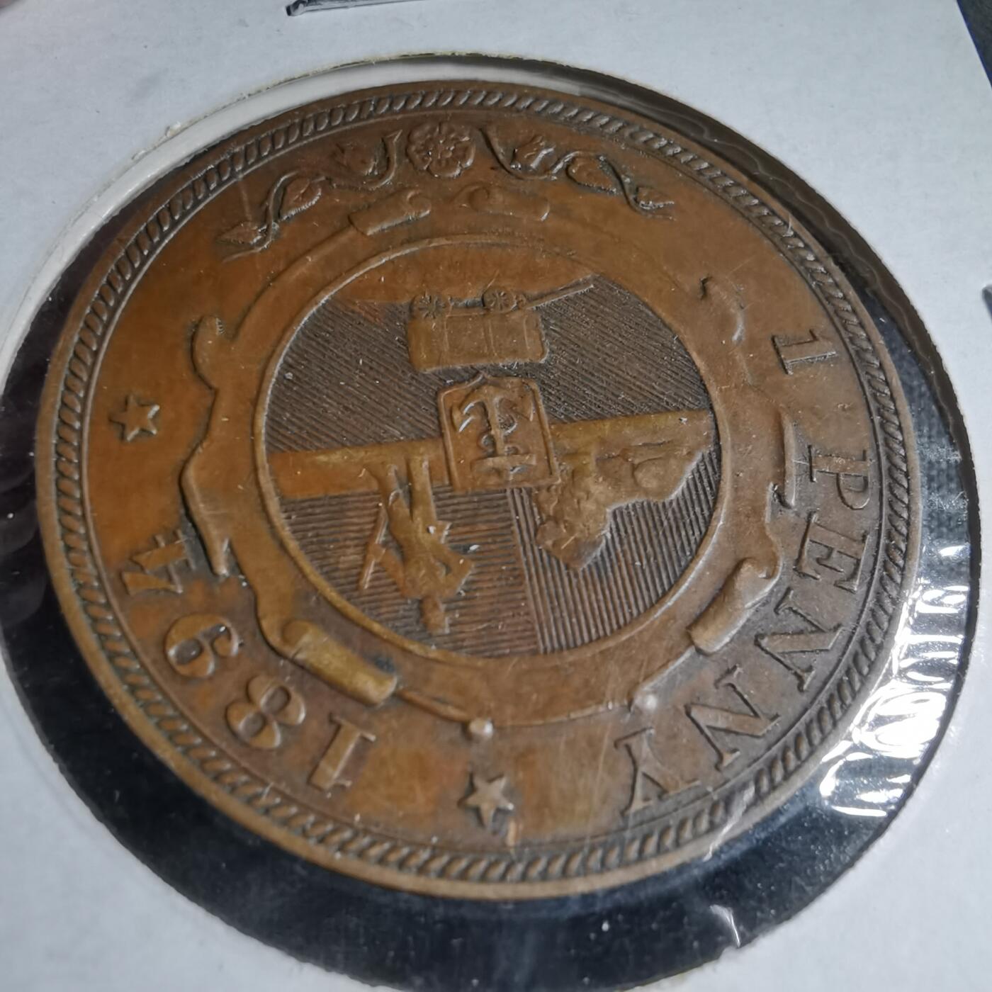 沼泽如烟--第887场 南非1894年1便士