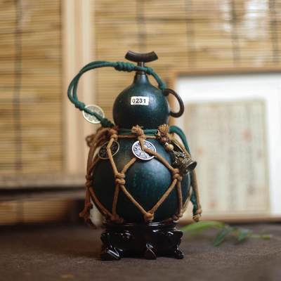 听雨轩（十九）天然大漆酒葫芦专场（一图一物） - 精品非遗工艺天然大漆酒葫芦0231 700ml