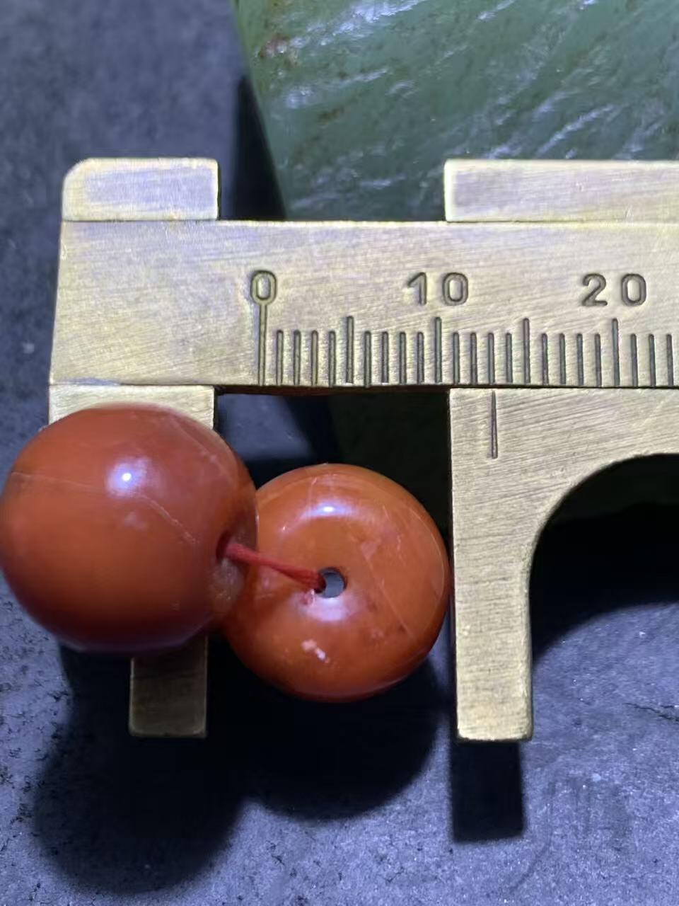 南红玛瑙通货老形桶珠三颗！配串利器！