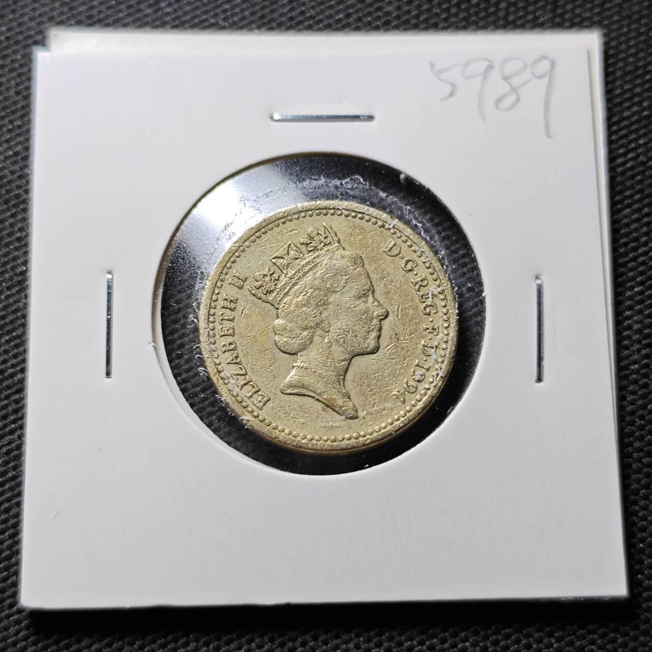 KK钱币收藏小铺  第359场  2月预留时间 周末发货  英国1镑 狮子