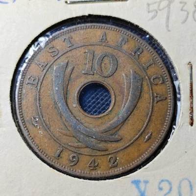 KK钱币收藏小铺  第359场  2月预留时间 周末发货 -  1942英属东非1分铜币
