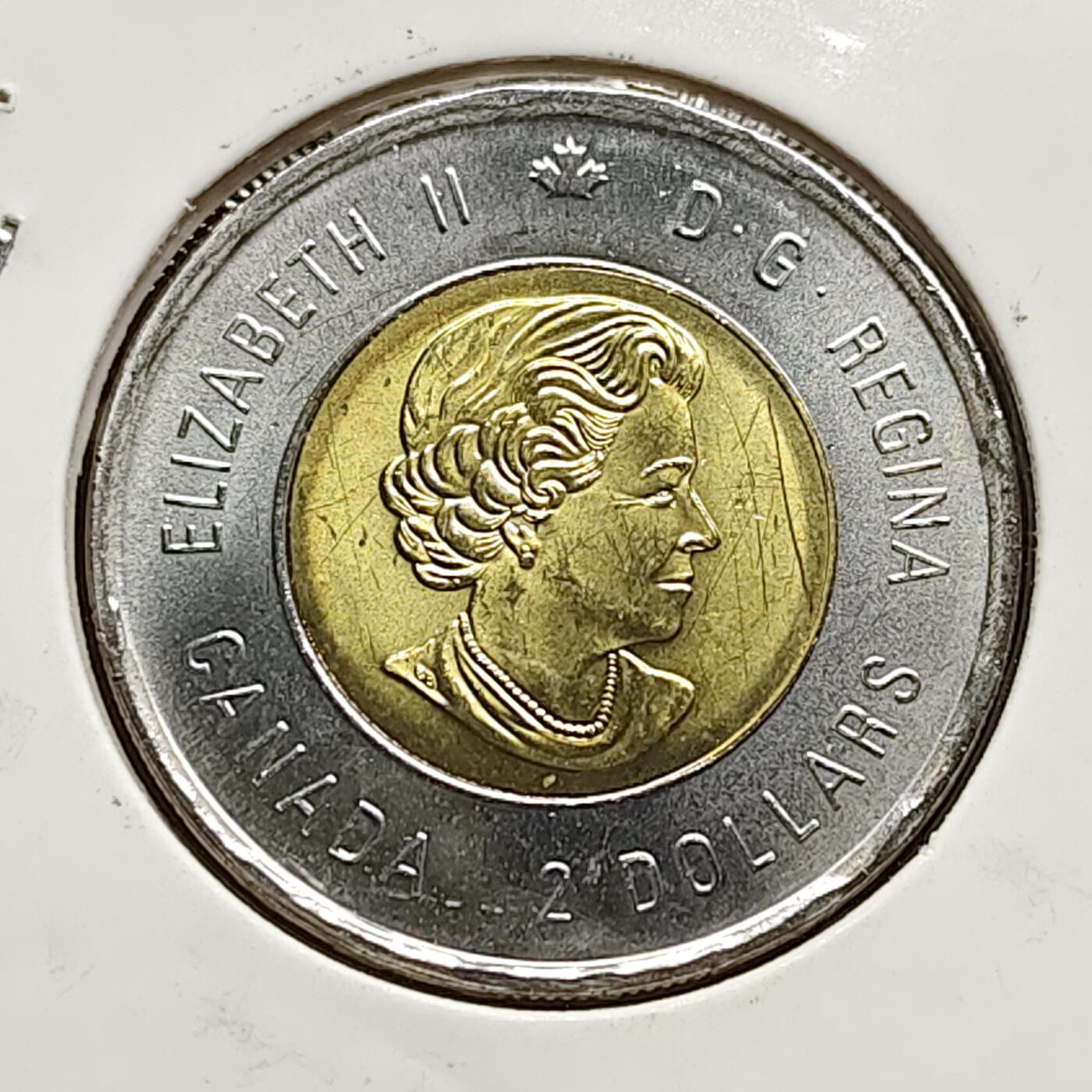 【全场包邮】纯粹捡漏拍472场（免费代拍第9场） 加拿大2020年2元二战胜利75周年本色双色纪念币