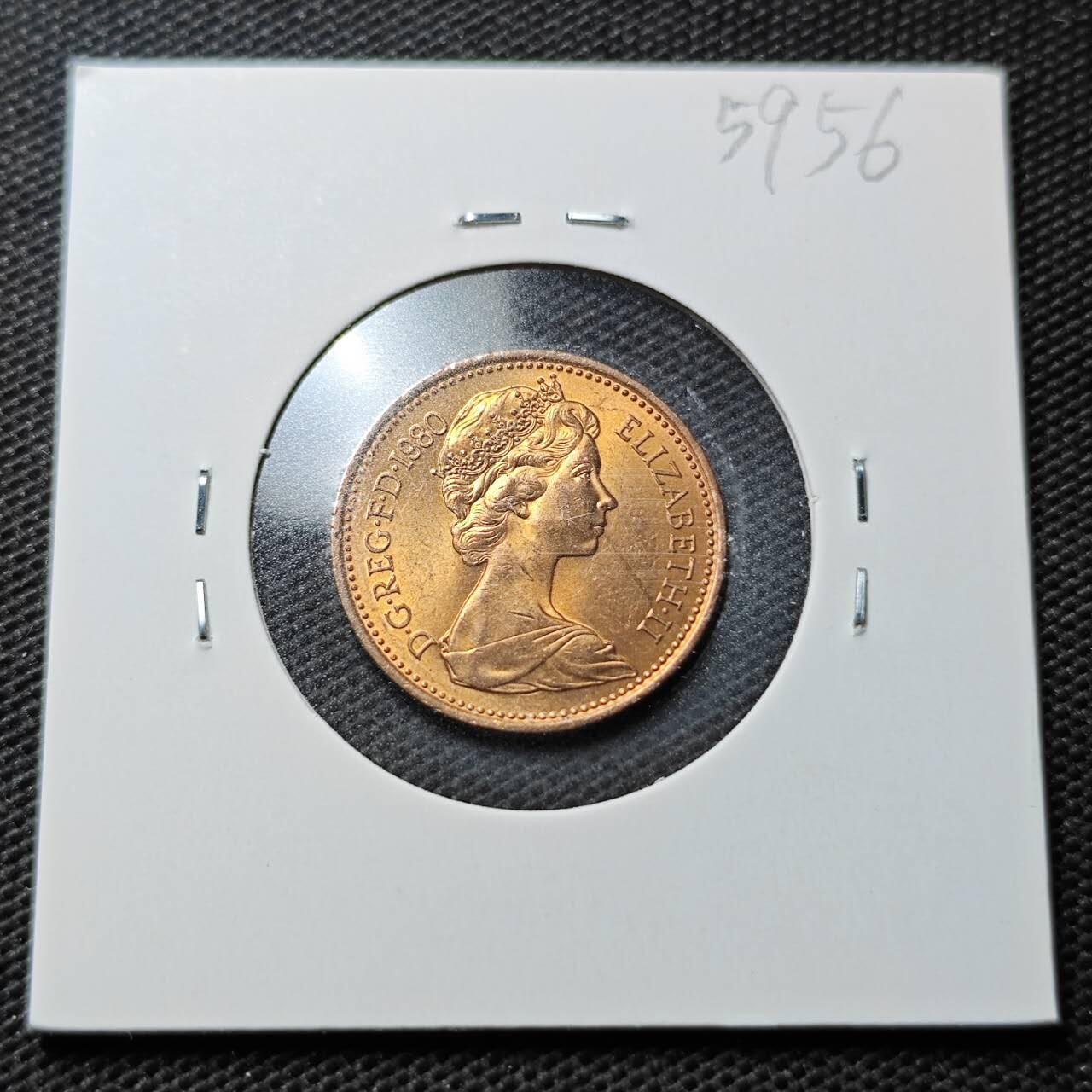 KK钱币收藏小铺  第359场  2月预留时间 周末发货  1980英国1便士铜币 好品