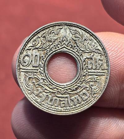 南宋泉阁俄币 外币 国币 专场第十八期 【送拍无额外佣金】 - 泰国 1941年 拉玛八世 10萨当佛教主题银币 老包浆 原味好品