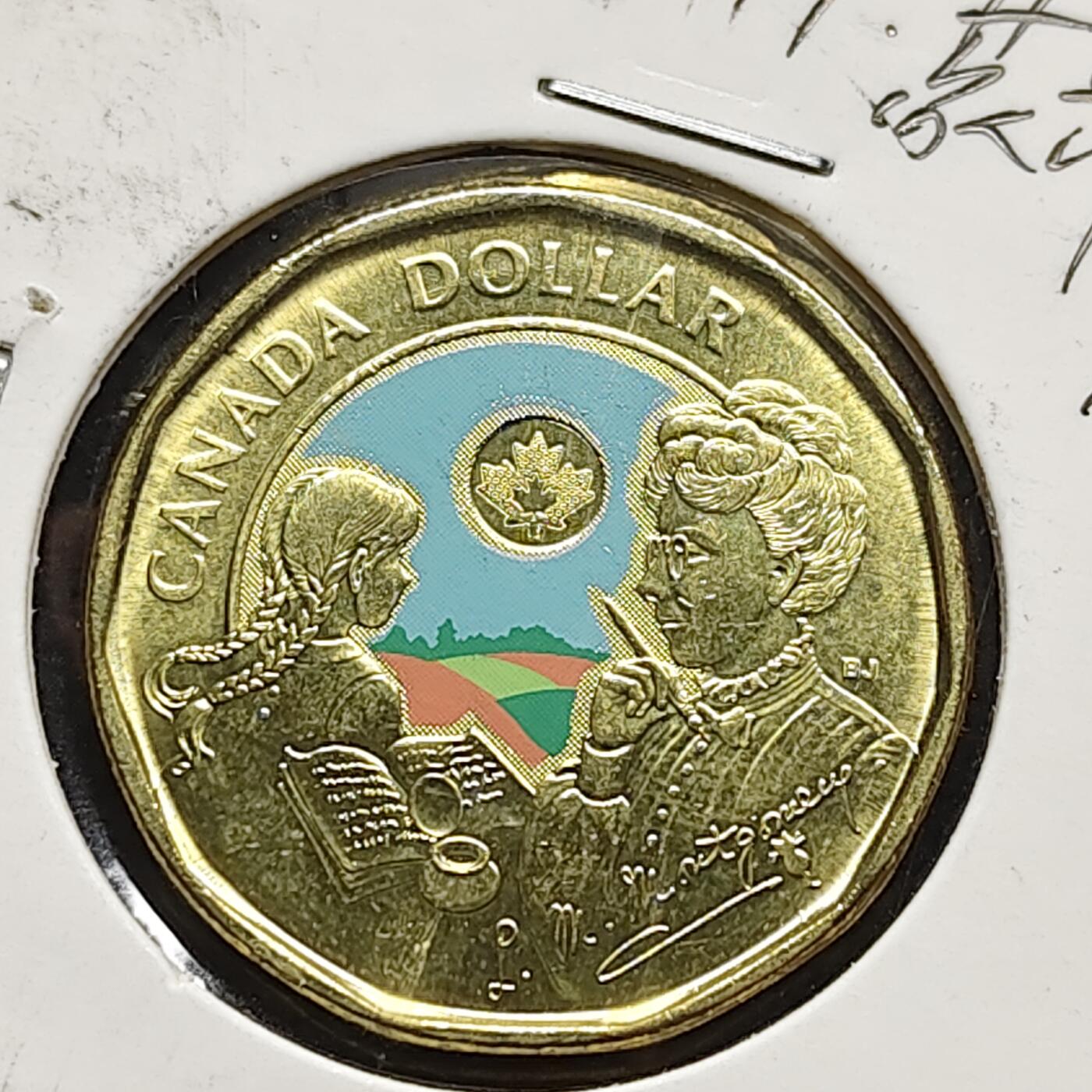 【全场包邮】纯粹捡漏拍472场（免费代拍第9场） 加拿大2024年1元儿童文学家L M·蒙哥马利诞生150周年彩色纪念币