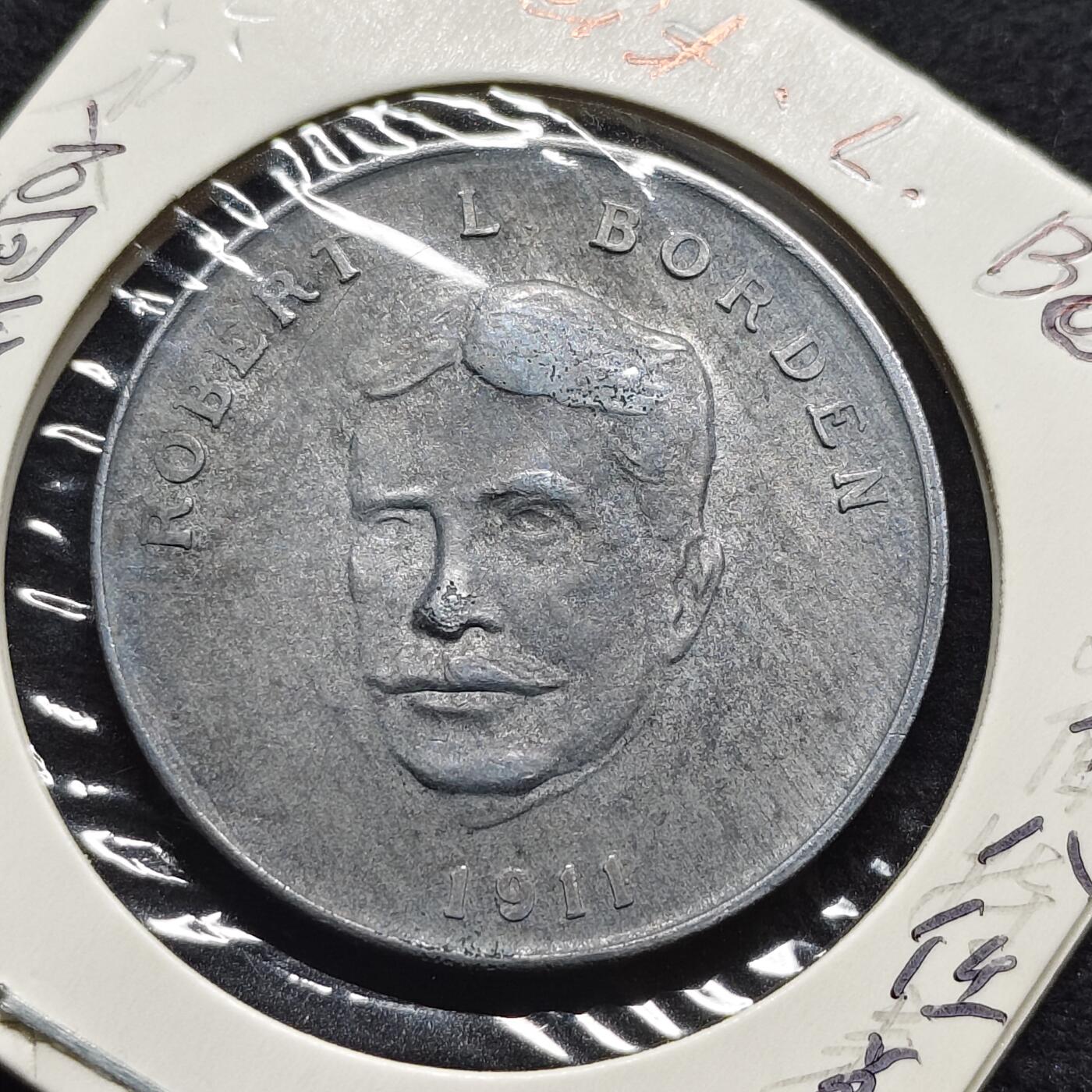 【全场包邮】纯粹捡漏拍472场（免费代拍第9场） 【代币】加拿大渥太华壳牌石油代币-加拿大历任总理罗伯特·L·B·博登