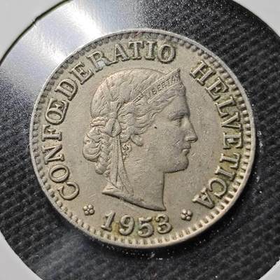 KK钱币收藏小铺  第359场  2月预留时间 周末发货 -  1953瑞士10分