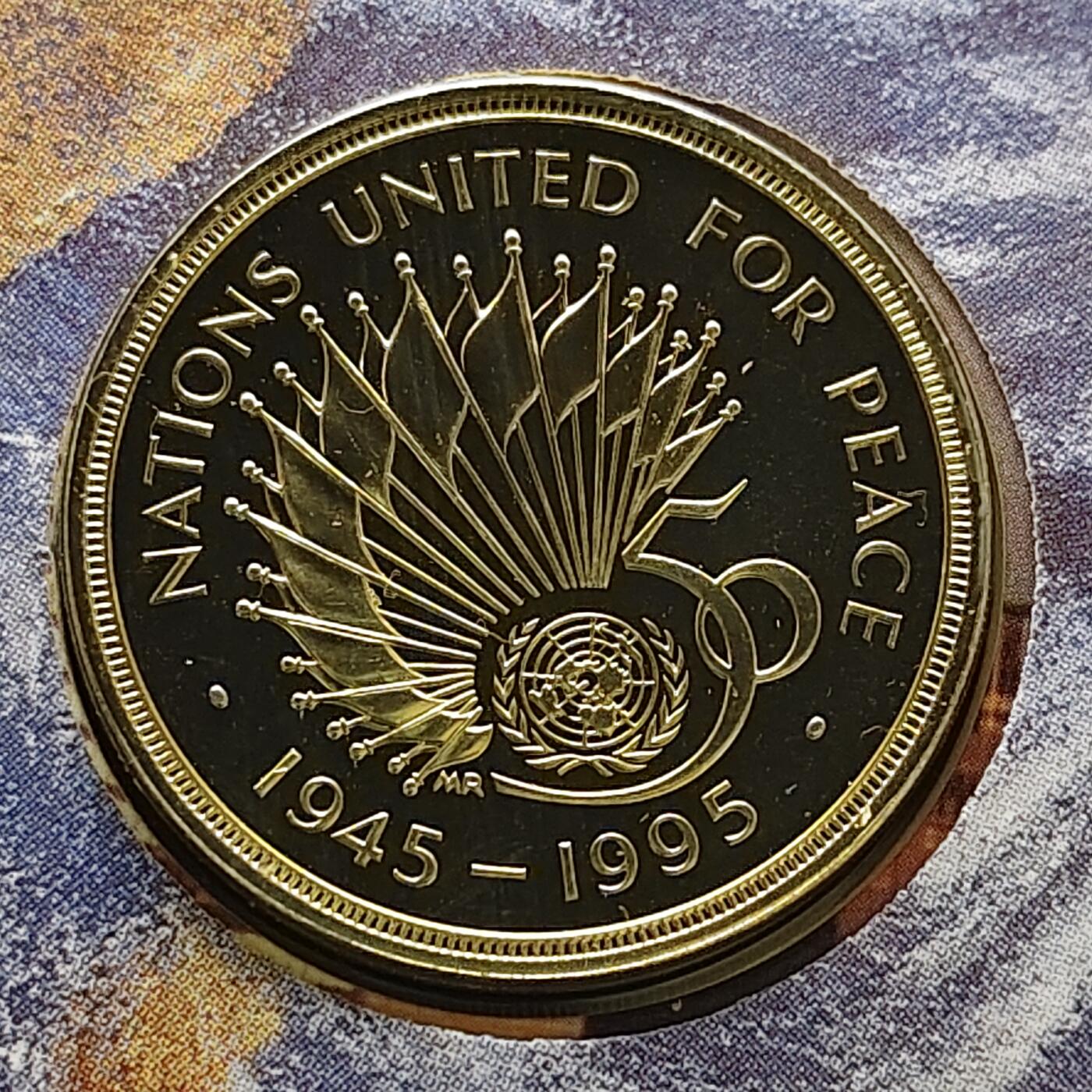 【全场包邮】纯粹捡漏拍473场（免费代拍第10场） 英国1995年2镑联合国50周年皇家造币厂官方纪念邮币封