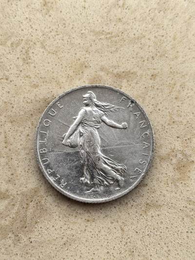 道一币馆币章第一百五十二场 - 法国1910年播种女神2法郎银币