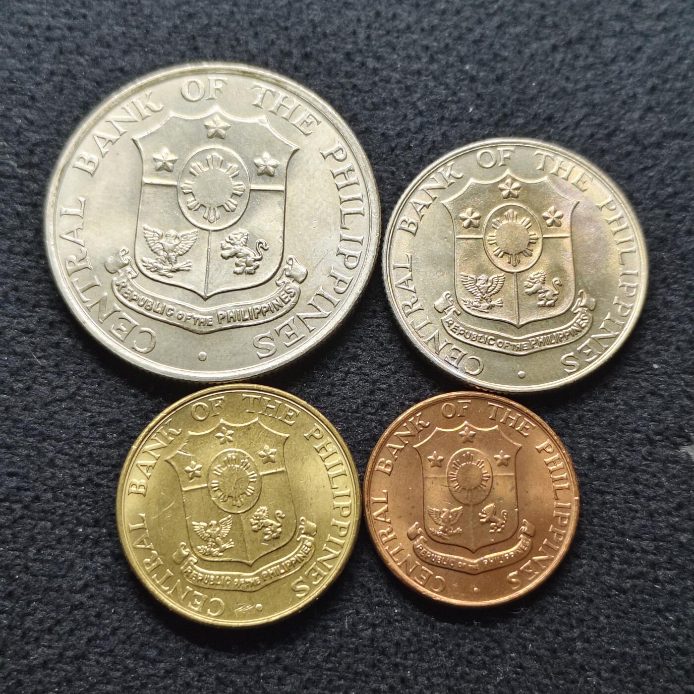 【全场包邮】纯粹捡漏拍472场（免费代拍第9场） 菲律宾1963-1966年独立后首版原光4枚套币