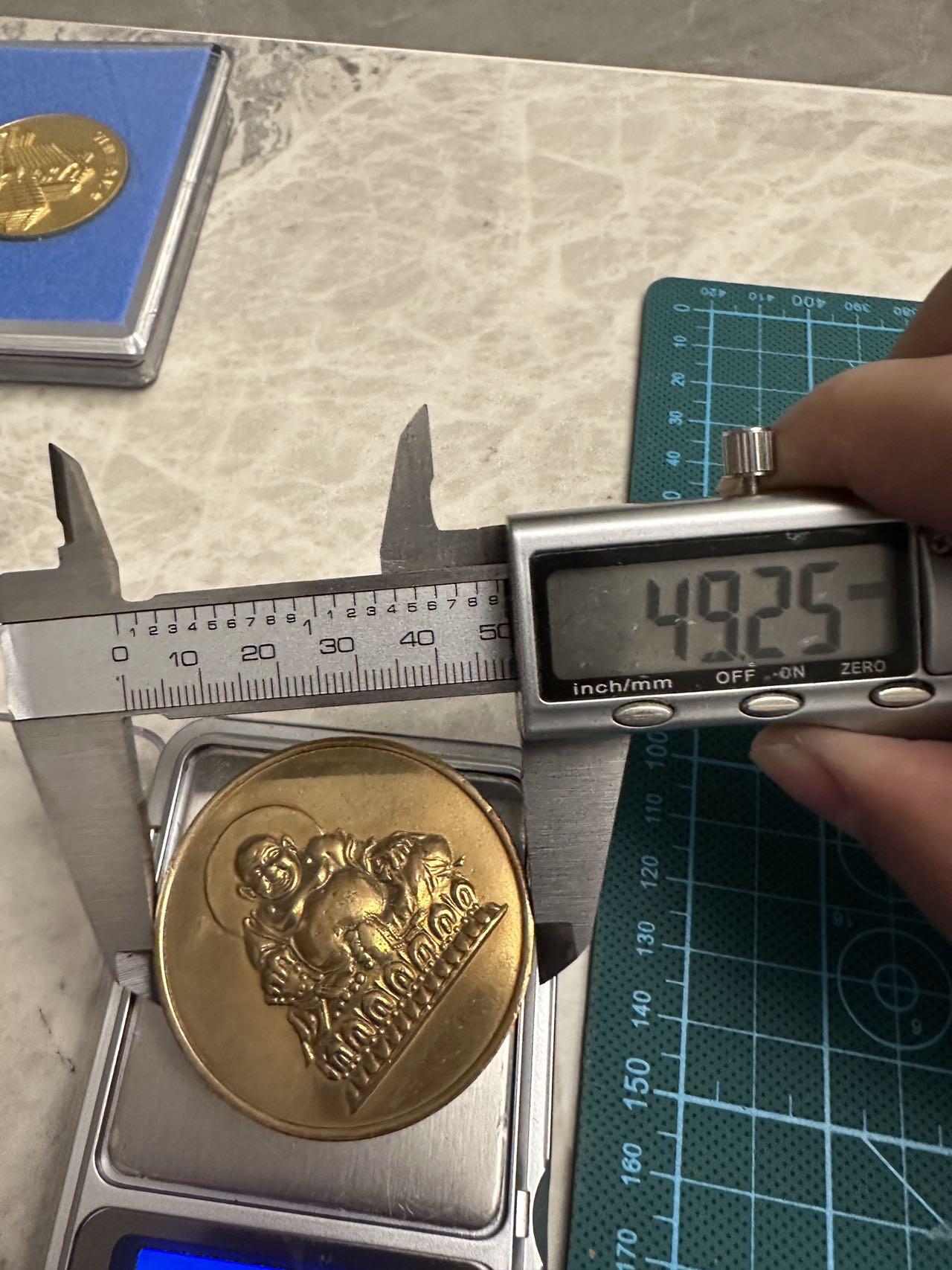 蒂克钱币-第46场 日本章牌专场 日本回流 佛教铜章3枚49mm 87g 