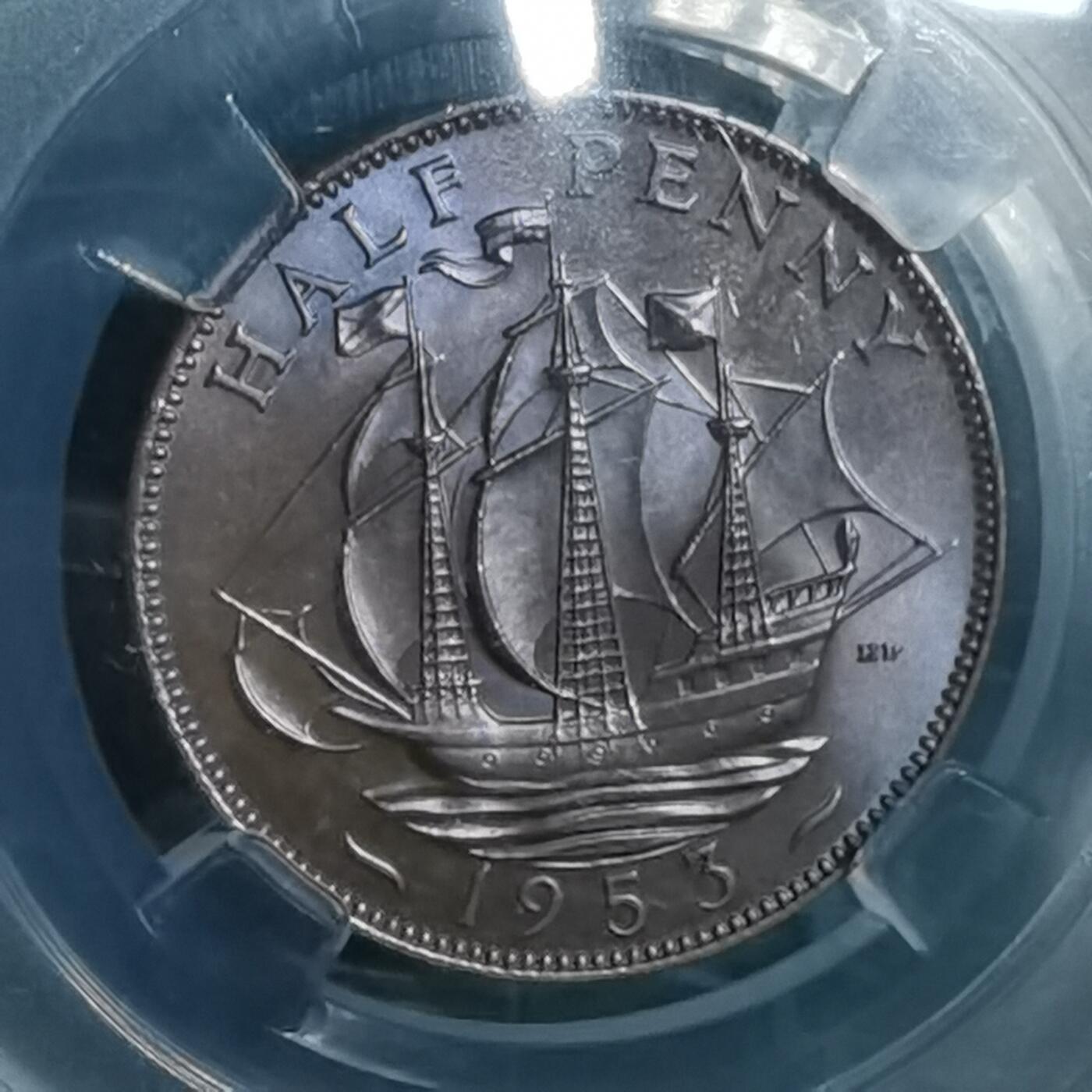 沼泽如烟--第887场 英国1953年半便士伊二首年