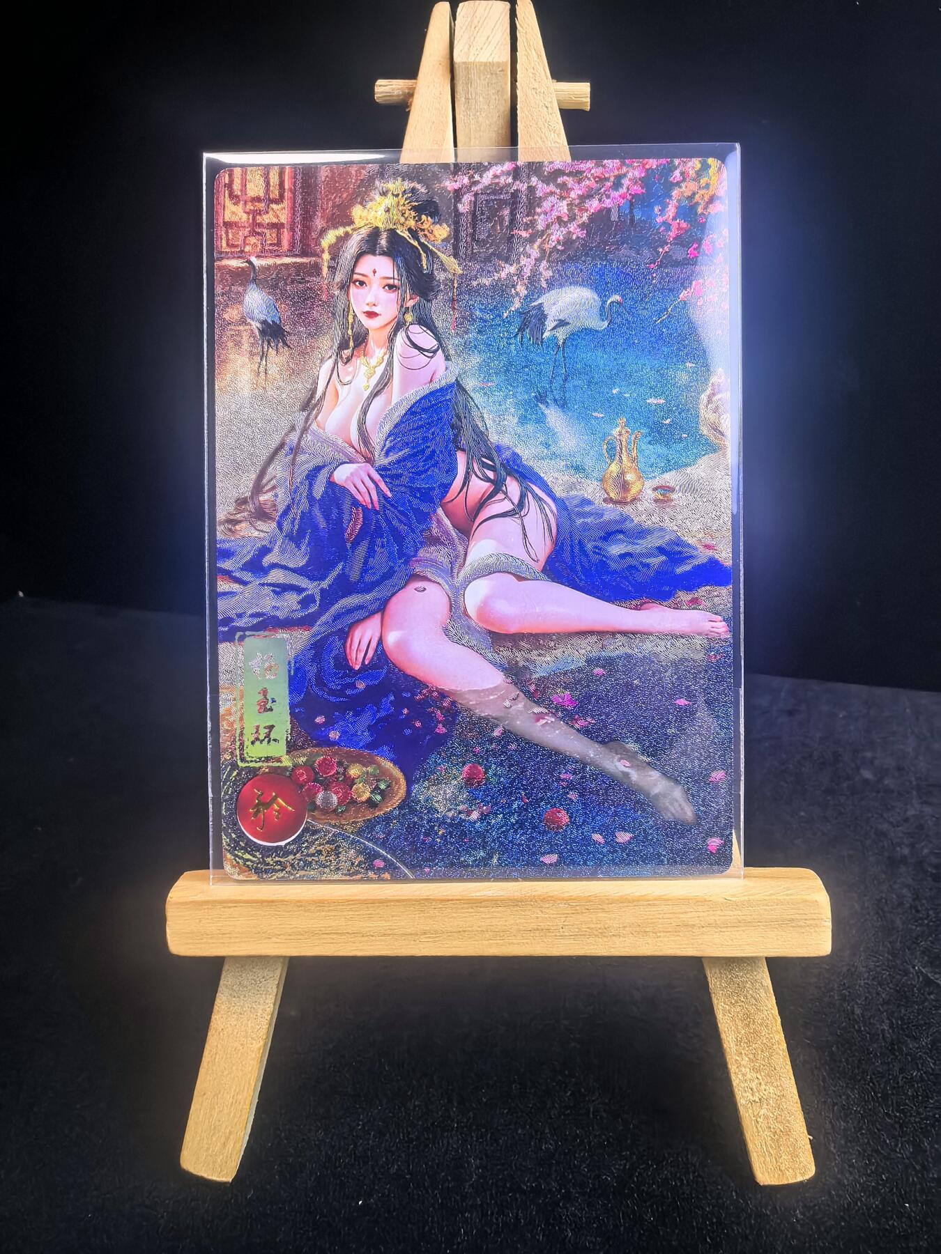 大佬奇点专场  无佣金 不寄存 不收拍 卡牌设有底价 拒绝小号抬价 大家放心拍 所有拍品全部有卡膜 自制卡牌 不包厂瑕 放大镜 品控 勿拍 流拍商品会循环 感谢大家支持 留个关注 不定时上新 谢谢 奇点卡牌 落凡尘杨玉环-衿
