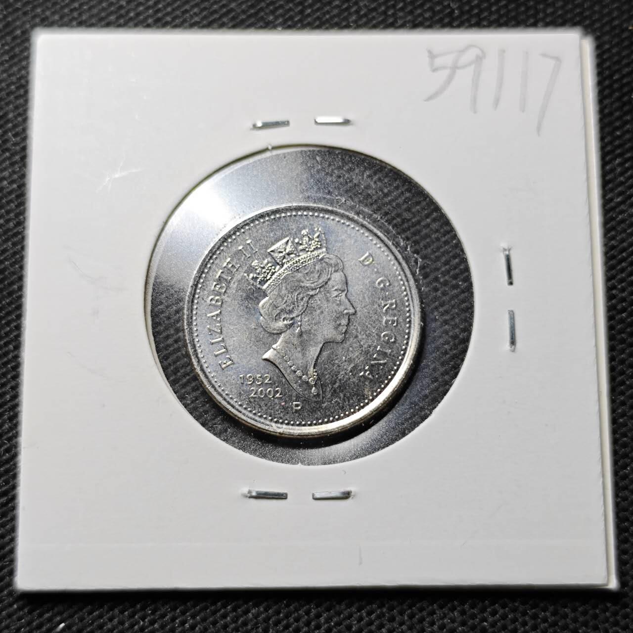 KK钱币收藏小铺  第359场  2月预留时间 周末发货  2002加拿大5分纪念币