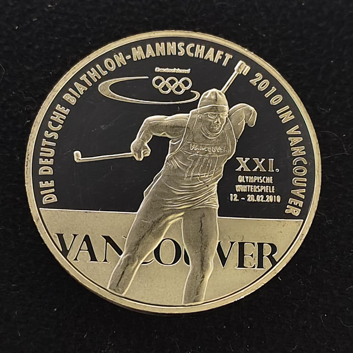 【全场包邮】纯粹捡漏拍472场（免费代拍第9场） 【纪念章】德国2010年温哥华冬奥会精制克朗型镀银纪念章