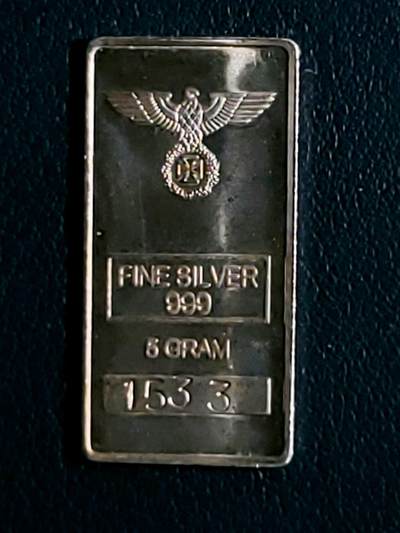 世界各国银币章专场（第23场） - 德国二战時期5克银条（带编号）