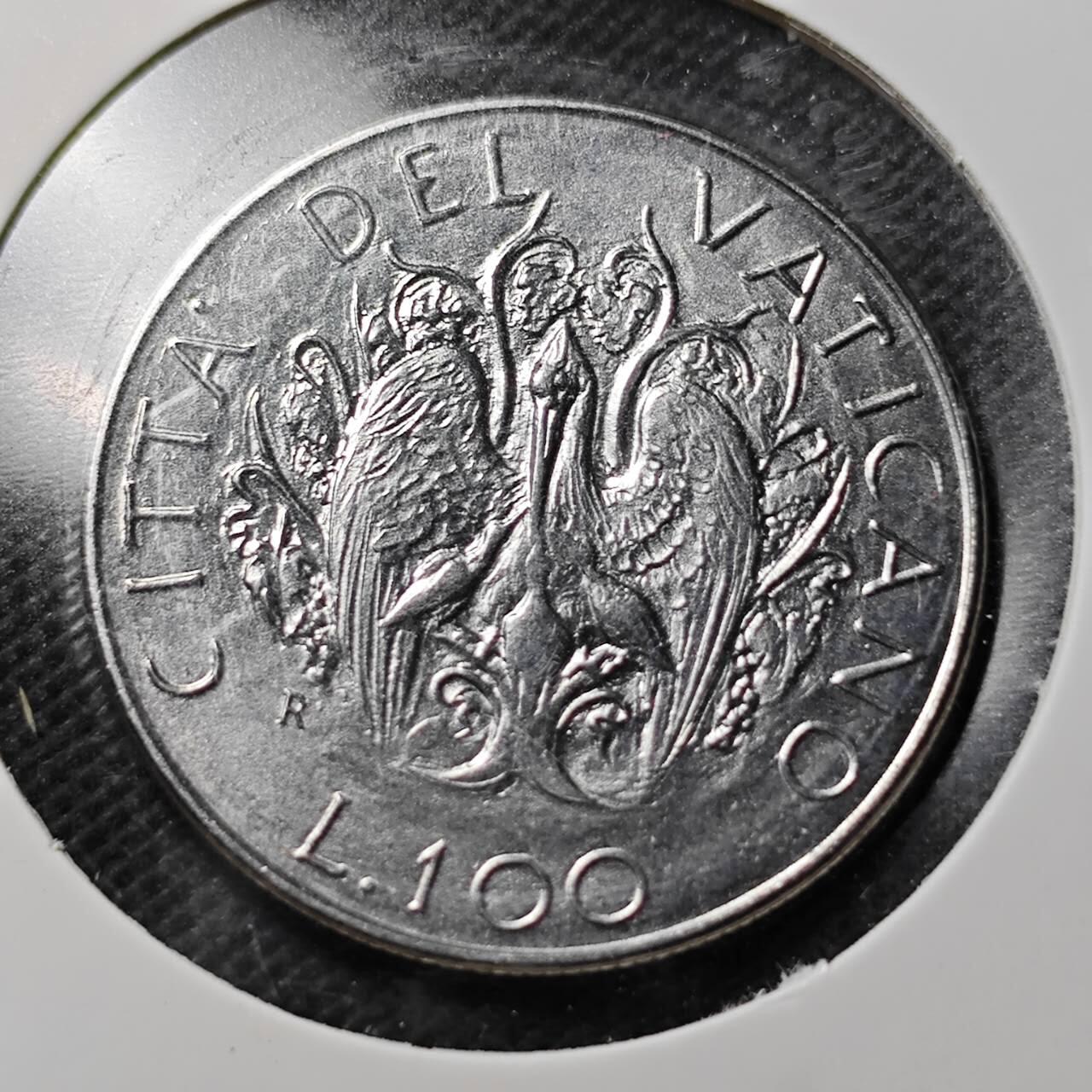 KK钱币收藏小铺  第359场  2月预留时间 周末发货 梵蒂冈100里拉 